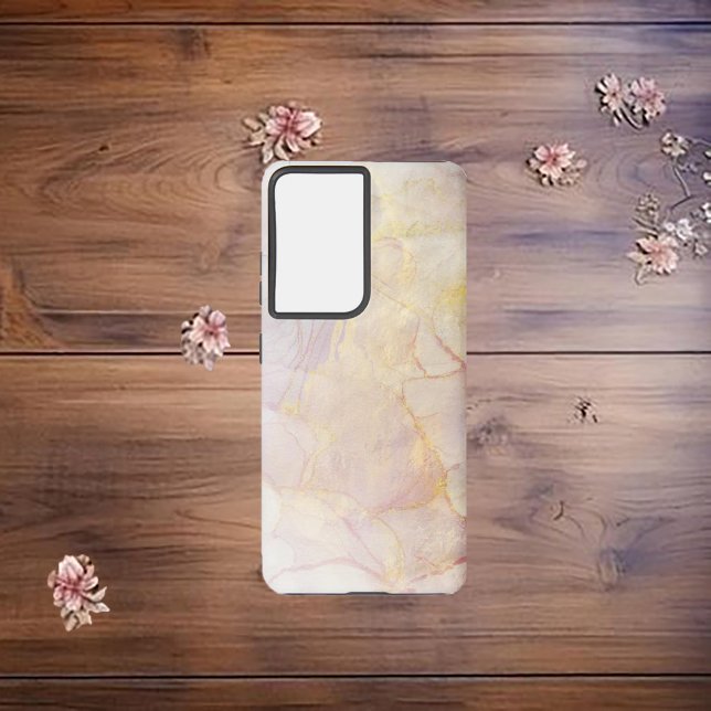 Funda Para Samsung Galaxy Resumen de acuarela rosa y dorada (Subido por el creador)