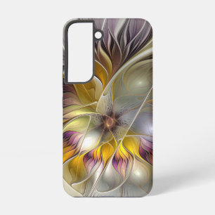 Funda Para Samsung Galaxy S22 Resumen de fantasía colorida Flor Fractal Moderno
