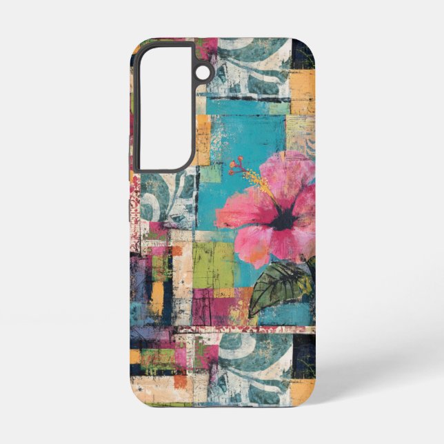Funda Para Samsung Galaxy Resumen de flor rosa (Reverso )