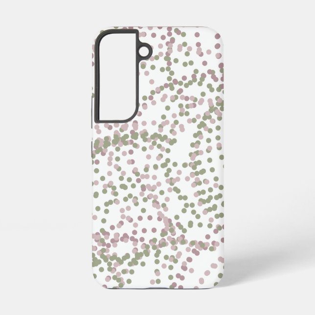 Funda Para Samsung Galaxy Resumen de puntos blancos verdes púrpura (Reverso )