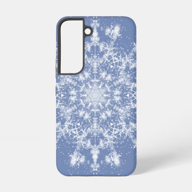 Funda Para Samsung Galaxy Resumen del pastel de nieve fractal de Lacy sobre  (Reverso )