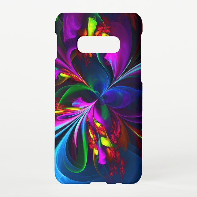 Funda Para Samsung Galaxy Resumen floral moderno Patrón azul rojo del arte # (Reverso)