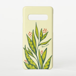 Funda Para Samsung Galaxy S10 Resumen Nombre de primavera de la vegetación verde