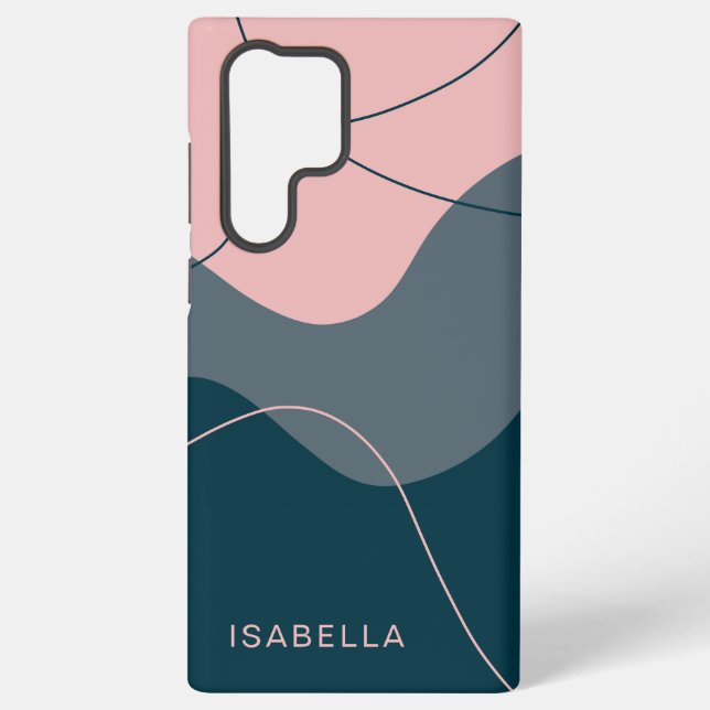 Funda Para Samsung Galaxy Resumen personalizado del monograma (Reverso )