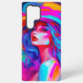 Funda Para Samsung Galaxy S22 Ultra Retrato de arte pop neón