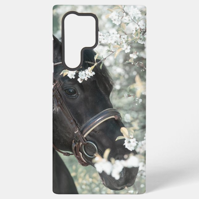 Funda Para Samsung Galaxy retrato de cierre de primavera artística de caball (Reverso )