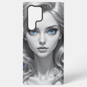Funda Para Samsung Galaxy S22 Ultra Retrato elegante en blanco y negro