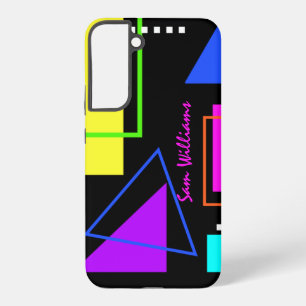 FUNDA PARA SAMSUNG GALAXY S22+ RETRO ANTIGUO COLORIDO NEÓN GEOMÉTRICO DE MODA DE