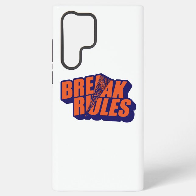 Funda Para Samsung Galaxy Retro "Break Rules" Motivational (Reverso )