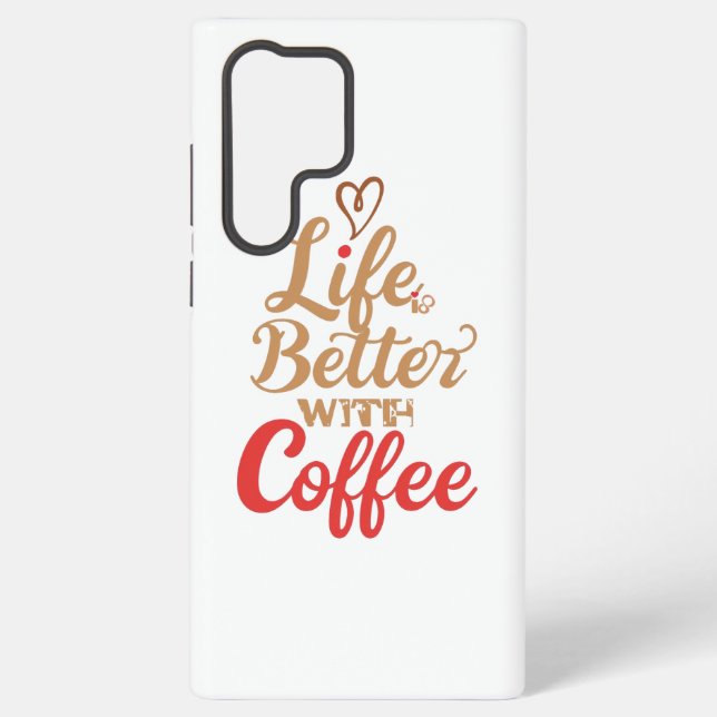 Funda Para Samsung Galaxy Retro Coffee Lover Typography (Reverso )