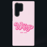 Funda Para Samsung Galaxy S22 Ultra Retro Rosa Wifey Est. Year Bride Fiancé<br><div class="desc">Este es un Retro Rosa Wifey Est. ¡Caso de teléfono Samsung Galaxy de novia de Año!</div>