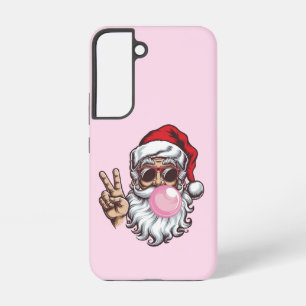 Funda Para Samsung Galaxy S22 Retro Santa Navidad Soplando Burbujas Vintage