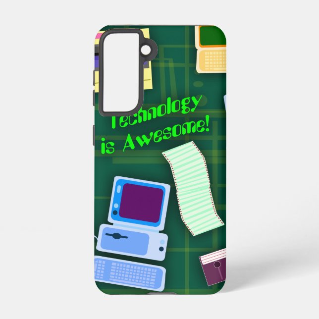 Funda Para Samsung Galaxy Retro Tecnología Diversión Personalizado Arte Salu (Reverso )