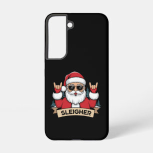 Funda Para Samsung Galaxy S22 Rockero de Navidad Santa Claus Rockero de Navidad 