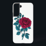 Funda Para Samsung Galaxy S22  Rojo<br><div class="desc">dibujo vectorial de una rama rosa roja.</div>