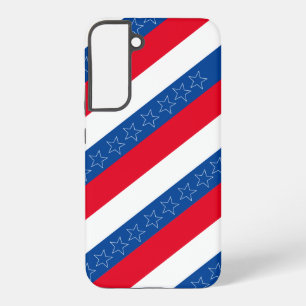 Funda Para Samsung Galaxy S22+ Rojo, blanco y azul americano