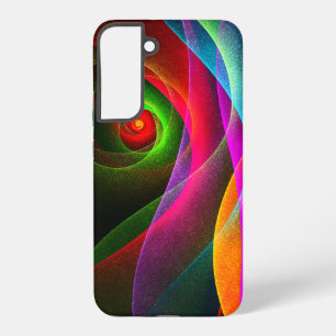 Funda Para Samsung Galaxy S22+ Rojo Verde Naranja Patrón de Arte Abstracto Modern