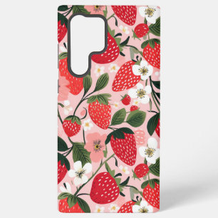 Funda Para Samsung Galaxy S22 Ultra Romántico Cottagecore Botánico de Fresa