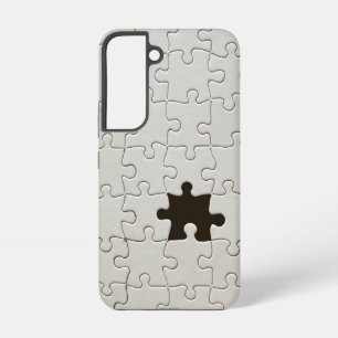 Funda Para Samsung Galaxy S22 Rompecabezas en Blanco y Negro 'Tú Me Completas' R