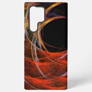 Funda Para Samsung Galaxy S22 Ultra Rompiendo el Círculo Vórtice de Fuego Arte Abstrac