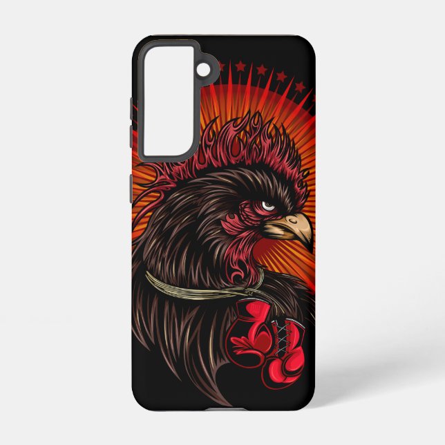 Funda Para Samsung Galaxy Rooster de boxeo (Reverso )