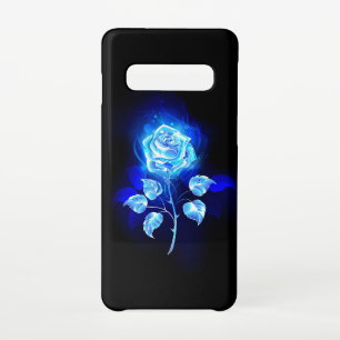 Funda Para Samsung Galaxy S10 Rosa azul en llamas