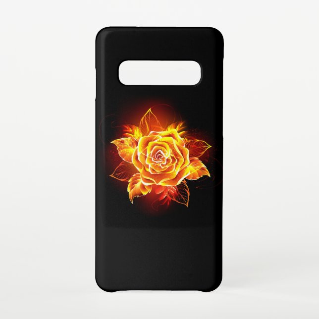 Funda Para Samsung Galaxy Rosa de incendios en auge (Reverso)