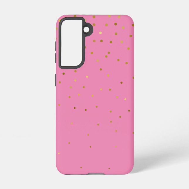 Funda Para Samsung Galaxy Rosa de oro Purpurina moderno (Reverso )