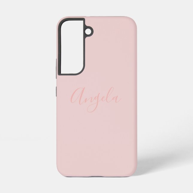 Funda Para Samsung Galaxy Rosa de Rubor con nombre (Reverso )