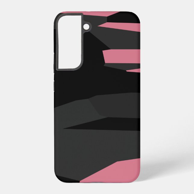 Funda Para Samsung Galaxy Rosa Negro y Gris (Reverso )