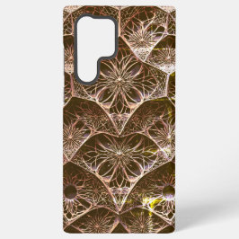 Funda Para Samsung Galaxy S22 Ultra Rosa Ornata Dorada & Bronce Arte Deco Fractal