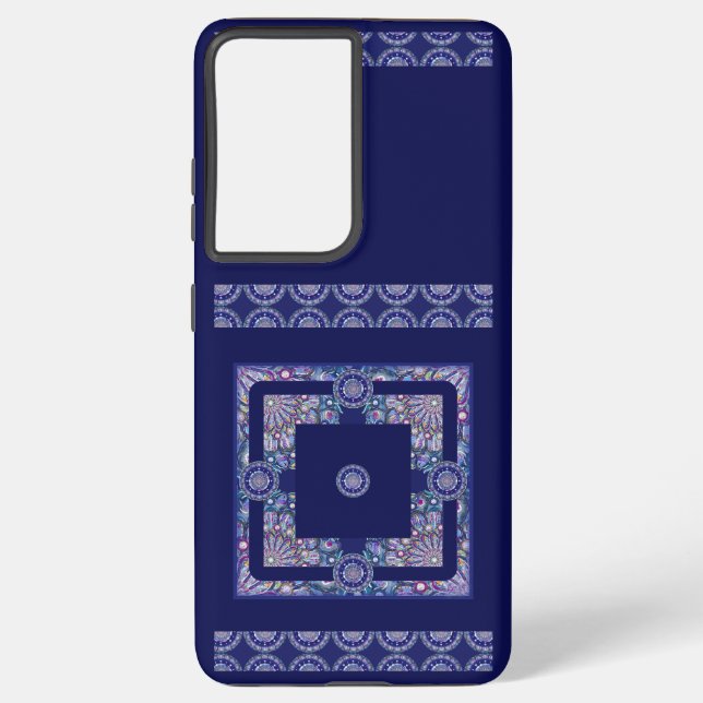 Funda Para Samsung Galaxy Rosario azul (Reverso )