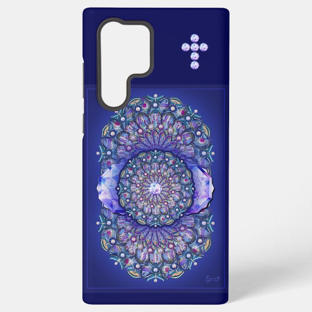Funda Para Samsung Galaxy Rosario azul (Reverso )