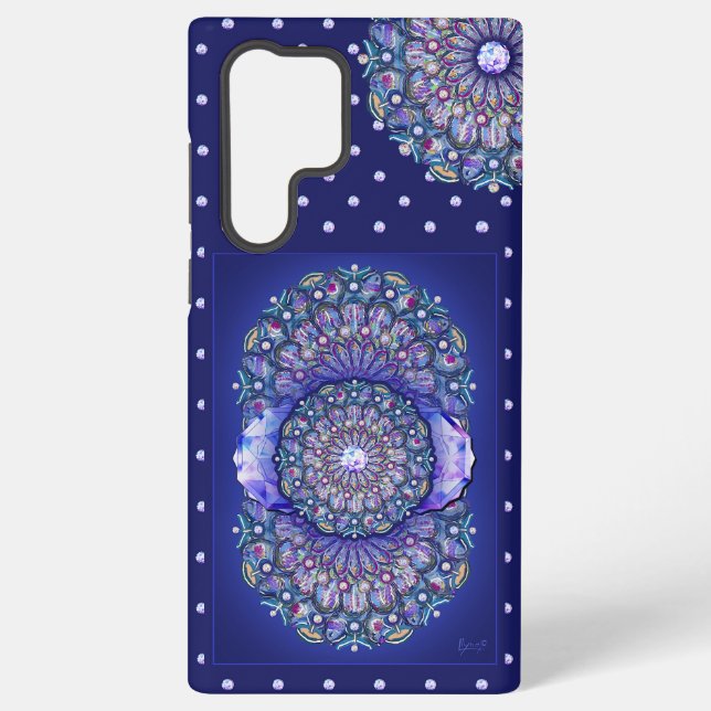 Funda Para Samsung Galaxy Rosario azul (Reverso )