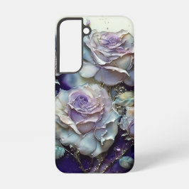Funda Para Samsung Galaxy S22 Rosas azules y morados