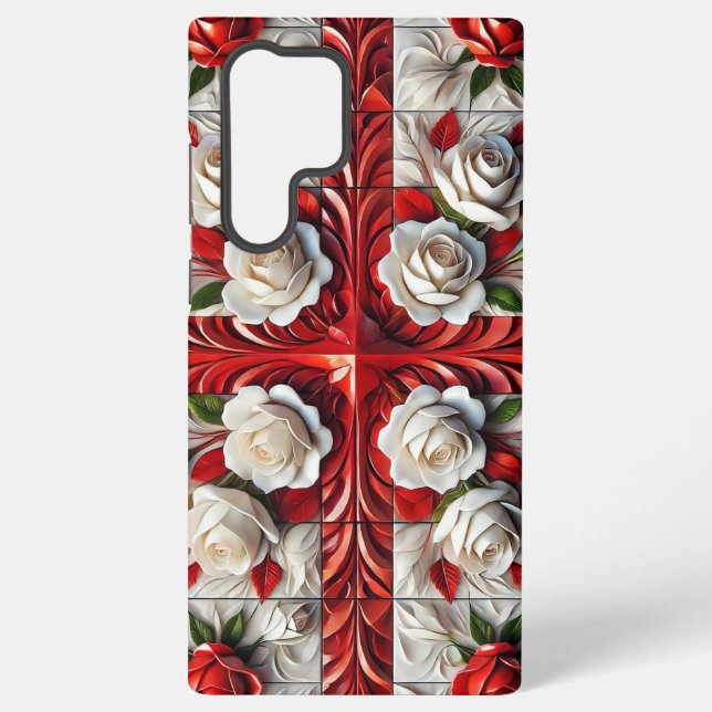 Funda Para Samsung Galaxy Rosas de inglés de Samsung Galaxy S22 Ultra Funda (Reverso )