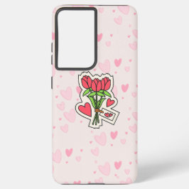 FUNDA PARA SAMSUNG GALAXY S21 ULTRA ROSAS EN SU FUNDA DE TELÉFONOS