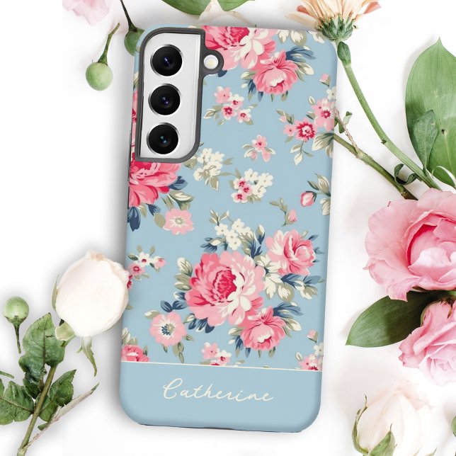 Funda Para Samsung Galaxy Rosas rosas rosadas personalizadas de cabaña sobre (Subido por el creador)