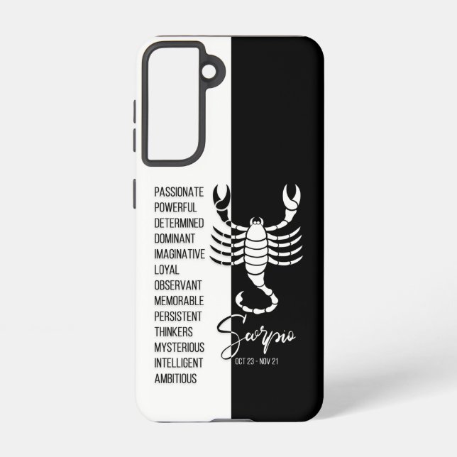 Funda Para Samsung Galaxy Rótulo Escorpio Zodiac (Reverso )