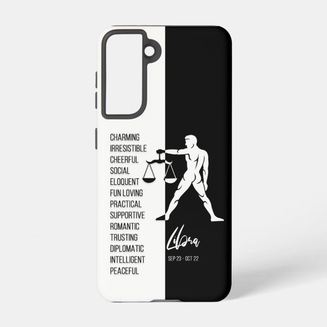 Funda Para Samsung Galaxy Rótulo Libra Zodiac (Reverso )