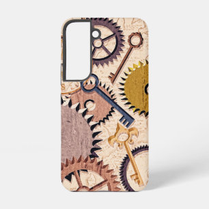 Funda Para Samsung Galaxy S22 Ruedas Steampunk, engranajes, llaves, pintura de a