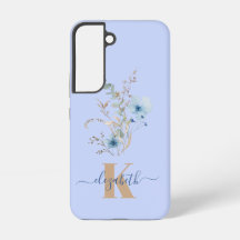 rustic dusty Blue watercolor flower bouquet