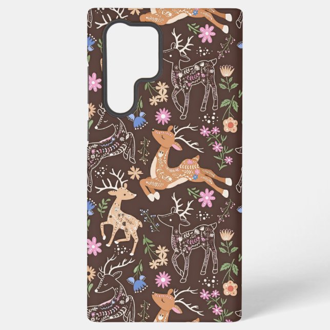 Funda Para Samsung Galaxy Rustic Enchanted Deer and Botanicals (Reverso )