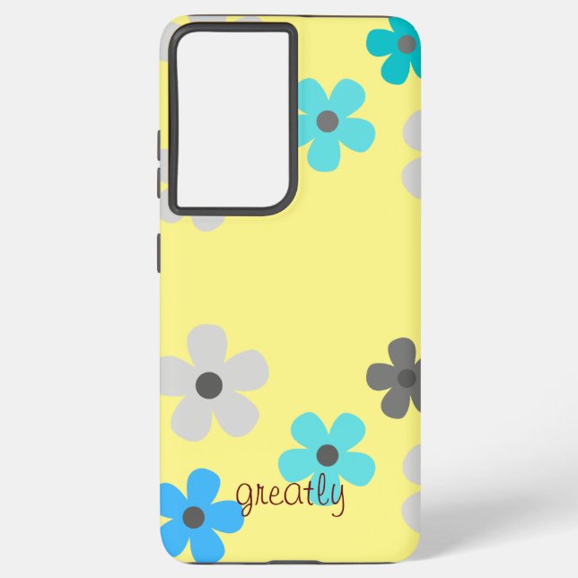 Funda Para Samsung Galaxy Rústica floral moderna Samsung Galaxy S21 Ultra Fu (Reverso )