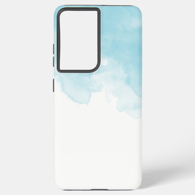 Funda Para Samsung Galaxy Rústico elegante azul y blanco Verde azulado (Reverso )