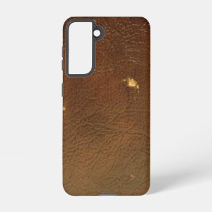 Funda Para Samsung Galaxy S21 Rústico Faux Brown Leather
