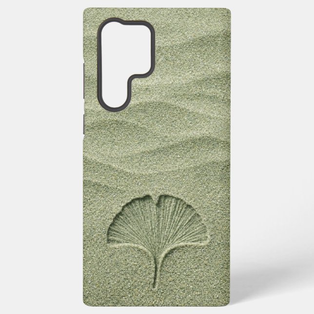 Funda Para Samsung Galaxy Sage Green Sand Ginkgo Leaf Zen (Reverso )