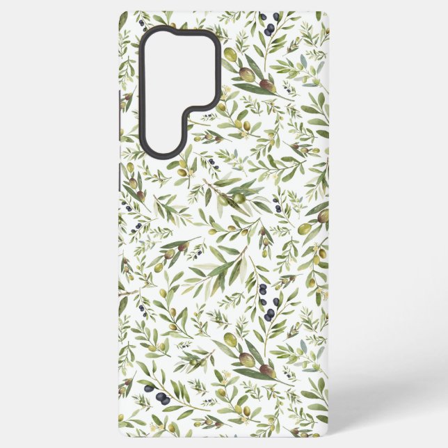 Funda Para Samsung Galaxy Sage Green Watercolor French Country Chic Olives (Reverso )