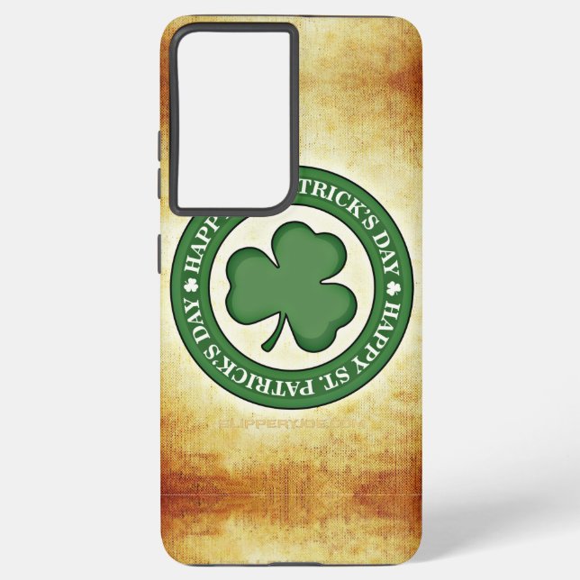 Funda Para Samsung Galaxy Saint Patrick's Day de SlipperyJoe de tres hojas v (Reverso )