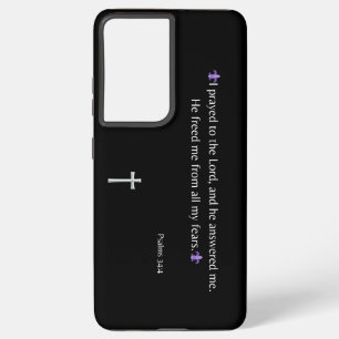 Funda Para Samsung Galaxy S21+ Salmos 34:4 Biblia Verse estuche para iPhone / iPa